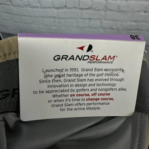 Grand Slam Men's Performance Stretch 360° Golf Short, Size 38, Chinchilla, NWT - Picture 7 of 9